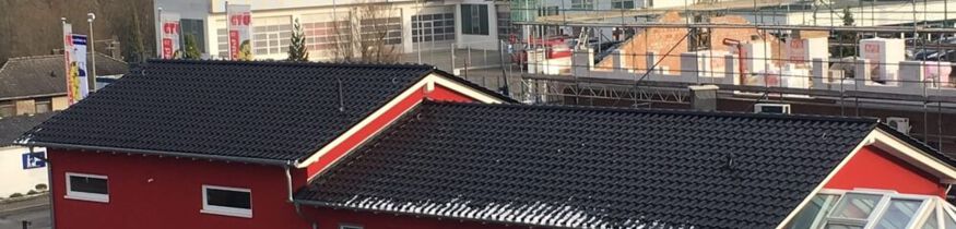 Neubau in Hattingen-Holthausen, Dachziegel Marke Braas-Rubin